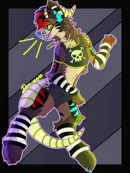 picture of a green and brown hyena